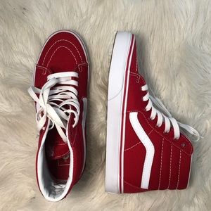 Red high top vans